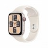 Apple Watch SE GPS + Cellular, koperta 40 mm z aluminium w kolorze księżycowej poświaty z paskiem sportowym w kolorze księżycowe