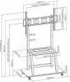 ART Mobilny stojak + uchwyt do TV 37-100 cali 150KG S-13  VESA 800x600 HEAVY DUTY