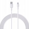 AUKEY CB-NAC1 White nylonowy kabel USB C - USB A | 1m | 3A | 60W PD | 20V