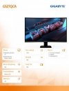 Gigabyte Monitor 27 cali GS27QCA 1ms/5000:1/QHD/2xHDMI/DP
