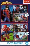 Trefl Puzzle 2x70 elementów Spiderman Pajęcze historie