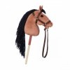 Tootiny Koń na kiju Hobby Horse HOPPIHORSE A3 Bay - ciemny brąz, maść gniada