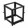 Lanberg Open rack 19 12U 600x600-1100 regulowany czarny