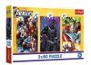 Trefl Puzzle 3x80 elementów Dni pełne akcji Avengers