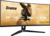 IIYAMA Monitor G-Master 34 cale GCB3486WQSCP-B1,VA,UWQHD,240HZ,0.4ms,1500R,HDR400,500cd,21:9,HDMI (2.1), USB-C dock 95W, RJ45, 2