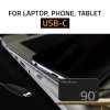 Qoltec Ładowarka sieciowa 90W GaN Fast SLIM | PD | 5-20V | 4.5A | USB-C 3.1 | Laptop | MacBook | Smartfon | +kabel