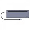 Unitek HUB USB-C 11w1 USB-C, RJ45, PD 100W, 2x HDMI, VGA, SD; D1022B