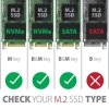 Obudowa zewnętrzna Axagon do dysk&oacute;w M.2 NVMe &amp; SATA SSD / USB-C 3.2 G2, 30-80mm szara