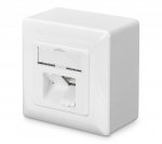 Gniazdo natynkowe DIGITUS 2x RJ45 ekranowane  kat. 6