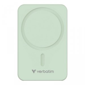 Powerbank Verbatim Charge 'n' Go Essentials Magnetic Wireless 20000mAh USB-C PD 3.0 Green - OTW OPAK