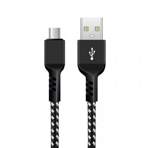 Kabel USB 2.0 Maclean MCE483 USB A - micro USB B Fast Charge 5V/2,4A Czarno-biały 2m