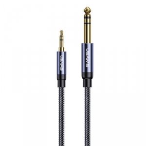 Kabel Audio Usams SJ539 Jack 3,5mm/6,35mm  1,2m czarny