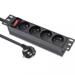 Listwa zasilająca Qoltec PDU do RACK 10 | 1U | 16A | 4xFRENCH | 1.8m