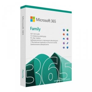 Oprogramowanie Microsoft 365 Family PL P10 1Y 6Users Win/Mac Medialess Box - USZ OPAK