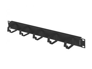 Organizer kabli Lanberg AK-1701-B 19 1U z 5 metalowymi uchwytami typ B czarny