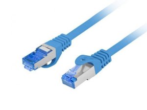 Patchcord Lanberg S/FTP kat.6A 0,25m LSZH CCA fluke passed niebieski