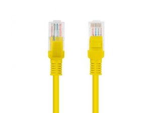 Patchcord Lanberg UTP kat.5e 1,5m żółty