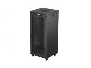 Szafa instalacyjna Rack Lanberg stojąca 19 37U 800x800 czarna drzwi performowane LCD (flat pack)