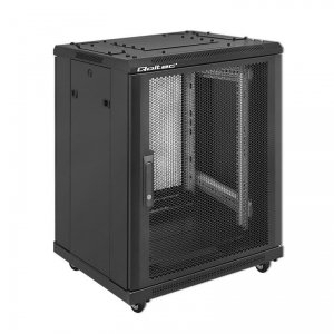 Szafa RACK Qoltec 19 | 15U | 600x600x855 | Perforowane drzwi | Stalowa obudowa