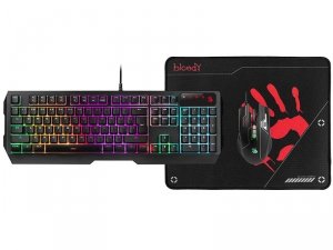 Zestaw klawiatura + mysz + podkładka A4Tech Bloody B1700 USB czarny
