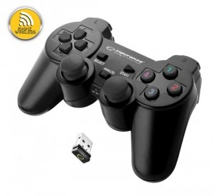 Gamepad bezprzewodowy 2.4GHz PS3/PC USB Esperanza Gladiator czarny