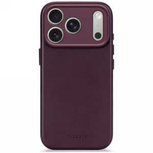 Decoded Leather Backcover - skórzana obudowa ochronna do iPhone 17 Pro Max kompatybilna z MagSafe (dark ruby)