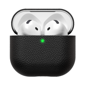 KeyBudz Artisan Series Leather Case - skórzane etui ochronne do AirPods 4 gen.(black)