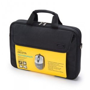 Torba z myszką Dicota Value Toploading Kit 14-15.6 czarna D30805-V1
