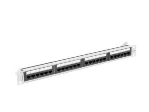 LANBERG PATCH PANEL 24 PORT 1U 19 KAT.6A UTP SZARY PPUA-1024-S