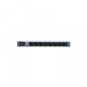 Techly Listwa zasilająca Rack 19 cali 1U 250V/16A, 8xSCHUKO, 3m