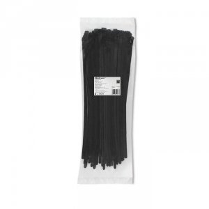 Qoltec Opaski zaciskowe wielorazowe/trytytki | 7.2*450mm | Nylon UV |   Czarne