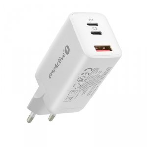 everActive Ładowarka USB/USB-C QC4+ 65W technologia GaN Biała