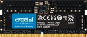Crucial Pamięć do notebooka DDR5 SODIMM 8GB/5600 CL46 (16Gbit)