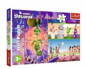 Trefl Puzzle 24 elementów Maxi Ciekawski Smok Diplodok