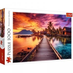 Trefl Puzzle 1000 elementów Rajska wyspa morze palmy