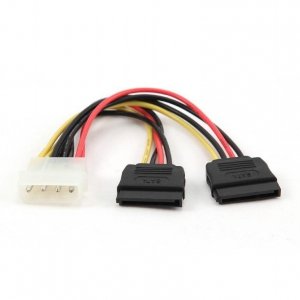 Kabel do dysk&oacute;w Serial ATA zasilający X2 SATA 0.3m Gembird