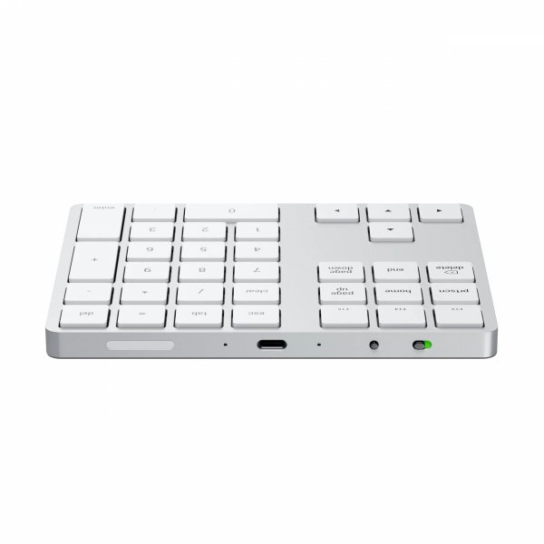 Satechi  Aluminium Extended Keypad - bezprzewodowa klawiatura numeryczna z wbudowanymi skrótami klawiszowymi Bluetooth (silver)