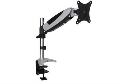 Ramię biurkowe pojedyncze z zaciskiem Digitus, 1xLCD, max. 27&quot;, max. 8kg, uchylno-obrotowe 360° PIVOT