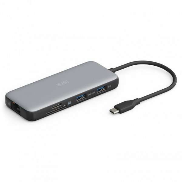 Stacja dokująca DIGITUS USB Typ C 8-portów 2x HDMI 4K/60Hz PD 3.0
