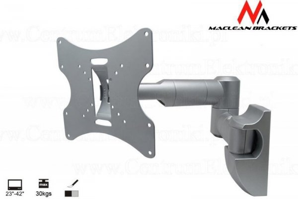 Uchwyt do telewizora lub monitora Maclean MC-503A S 23-42&quot; 30kg srebrny max VESA 200x200