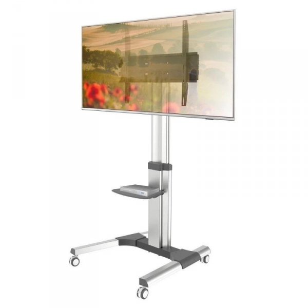 Stojak mobilny Techly 50&quot;-92&quot;, 70kg, z półką AV