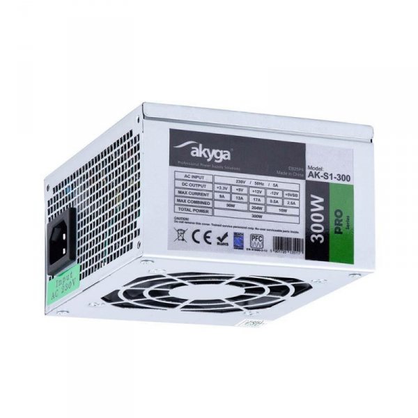 Zasilacz SFX Akyga AK-S1-300 300W 80mm Spraw &gt;70%