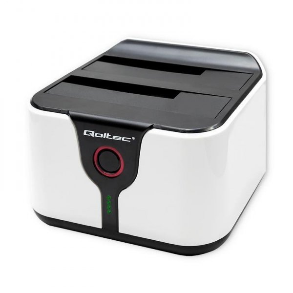 Stacja dokująca Qoltec do dysków HDD SSD 2.5&quot; 3.5&quot; | SATA III | USB 3.0 | Super speed 5Gb/s | z funkcją klonowania off