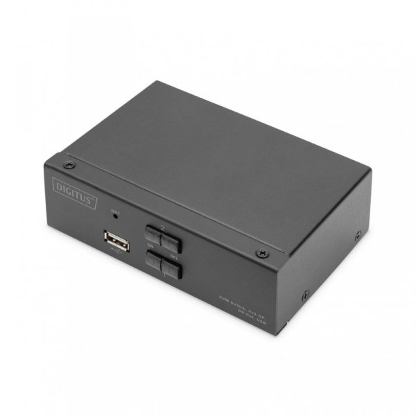 Przełącznik KVM DIGITUS 2 portowy DisplayPort, 4K 60Hz