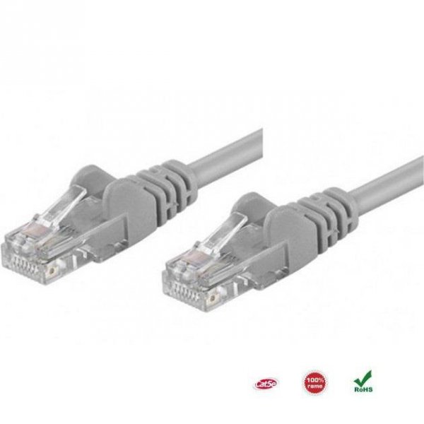 PatchCord 100% miedź Intellinet Cat.5e UTP, 7,5m, szary