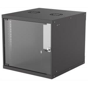 Szafa wisząca Intellinet BASIC, 9U, 540/560, Rack 19&quot;, szklane drzwi, FLATPACK, czarna