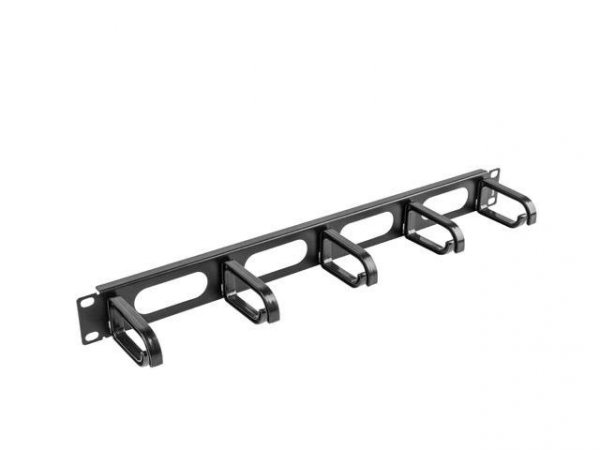 Organizer kabli Lanberg AK-1205-B 19&quot; 1U z 5 uchwytami - typ B czarny