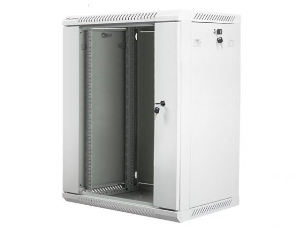 Szafa instalacyjna Rack wisząca 19&quot; 15U 600x450 szara Lanberg (flat pack) - USZ OPAK