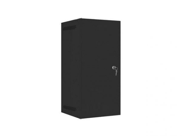 Szafa instalacyjna Rack wisząca 10&quot; 12U 280x310mm czarna Lanberg (flat pack) drzwi metalowe