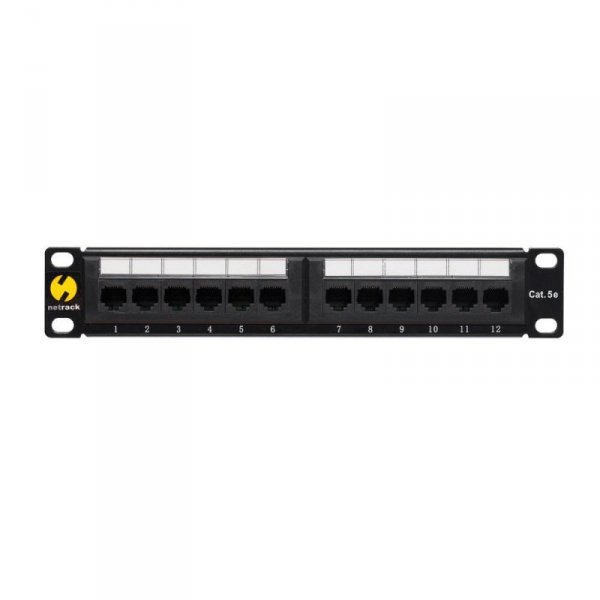 Patch panel 10&#039;&#039; Netrack 12-portów kat. 5e UTP